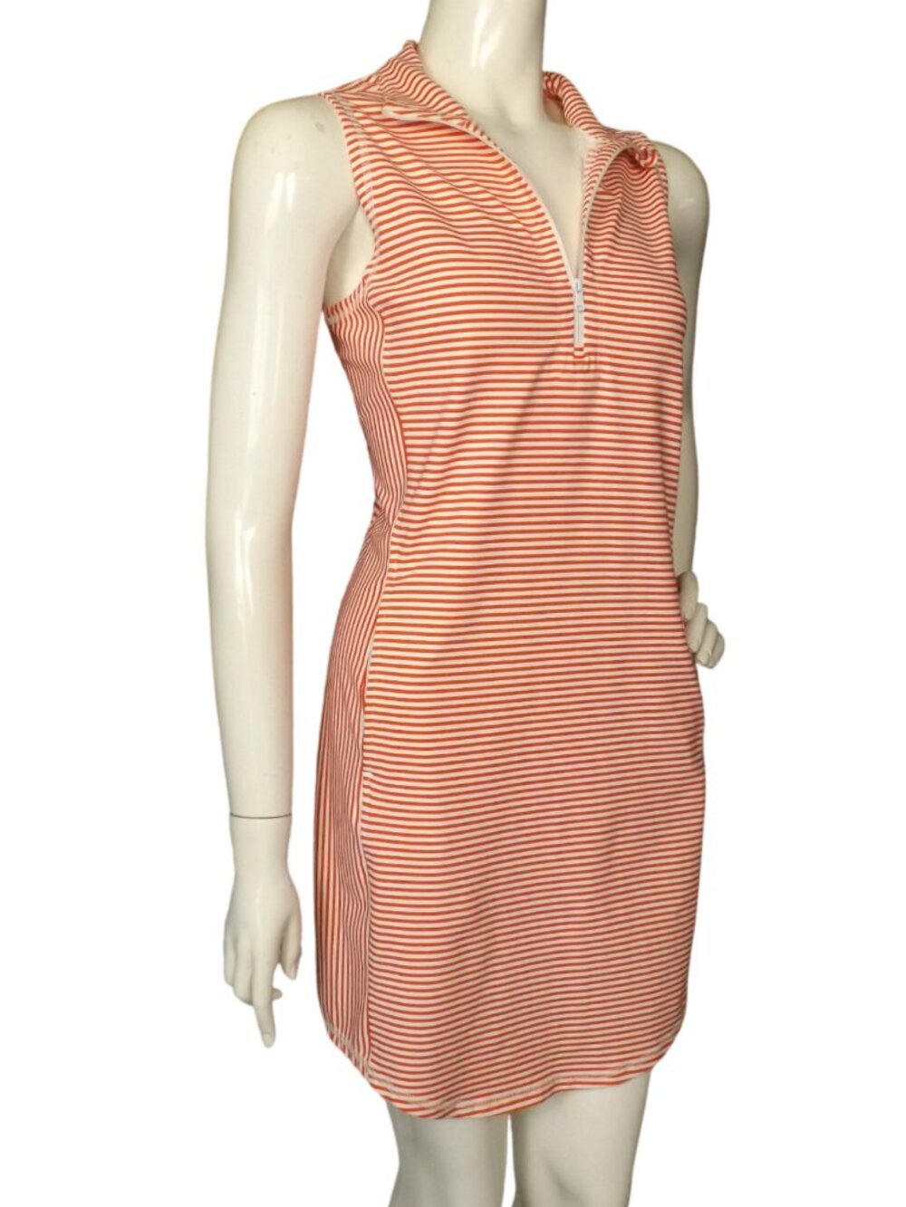 TOMMY BAHAMA Mini Dress, S, Islandzone, Red/White Stripe, Activewear, Zip Neck - Picture 4 of 13